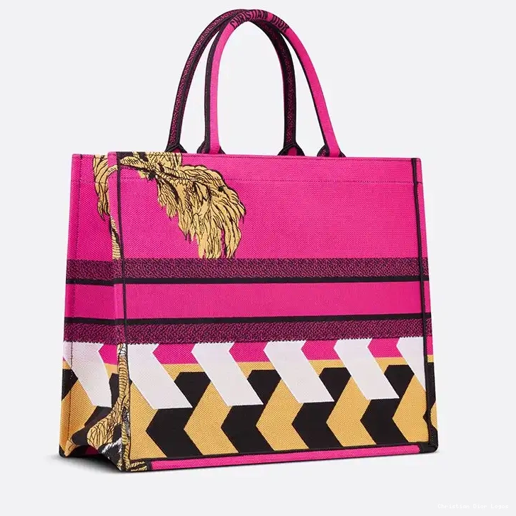 Cheap Tote Pop Canvas D-Jungle Dior Book Motif Rose 0325 Luxury